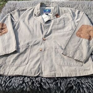 𝅺Vintage Reel Legends Suede Elbow Patch Light Coat